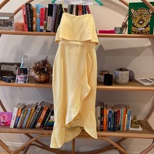 Xscape strapless yellow dress, never worn
